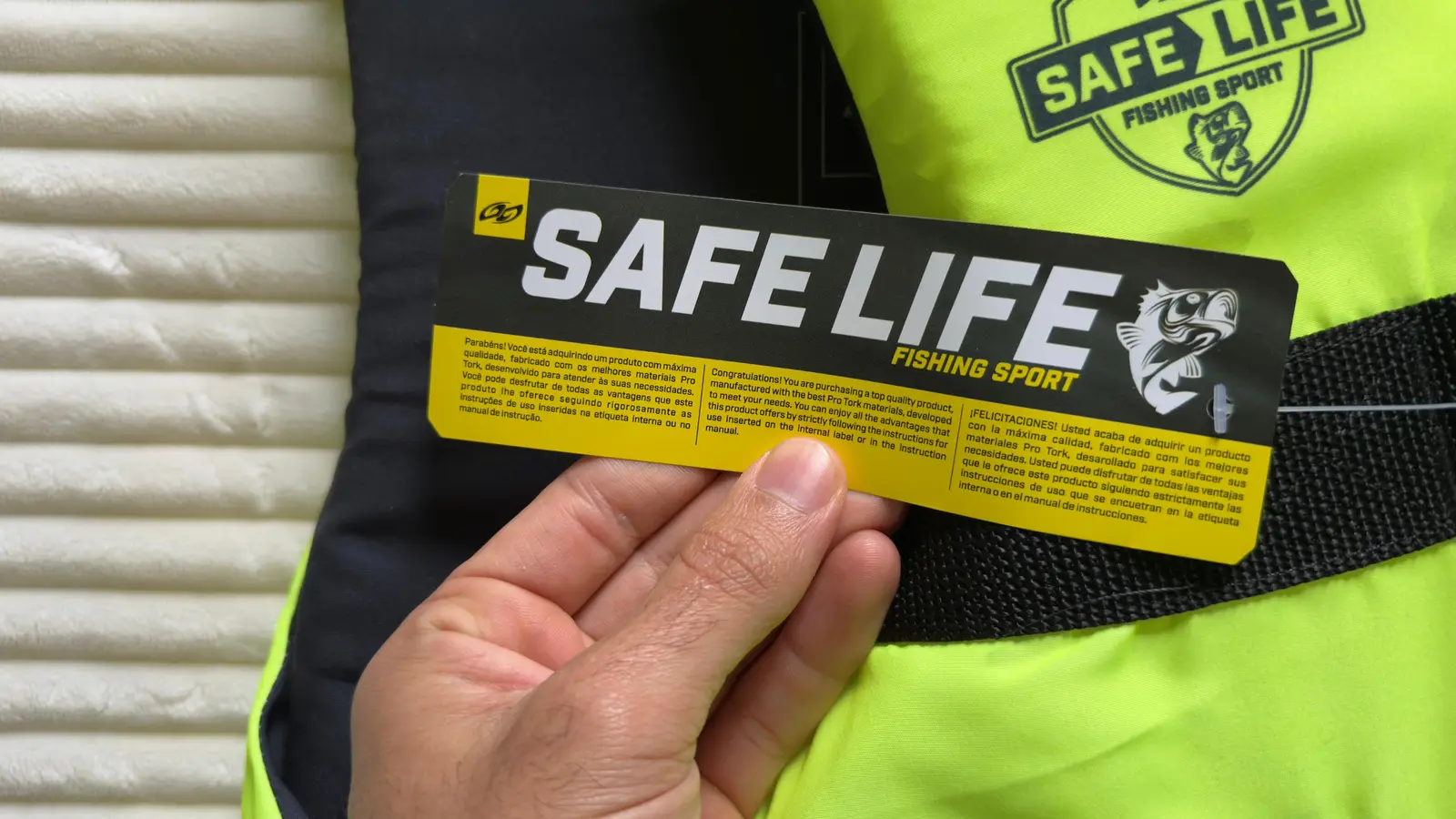Chaleco salvavidas LIFE SAFE Pro Tork 40-140 kg, color Amarillo/Naranja - Talla única